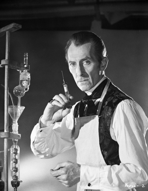 Peter Cushing with a syringe Photo Print - Item # VARCEL688934