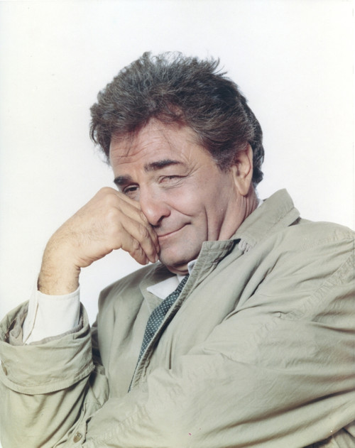 Peter Falk Posed in Gray Coat Portrait with White Background Photo Print - Item # VARCEL688963