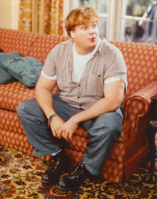 Chris Farley sitting on Couch Candid Photo Photo Print - Item # VARCEL689015