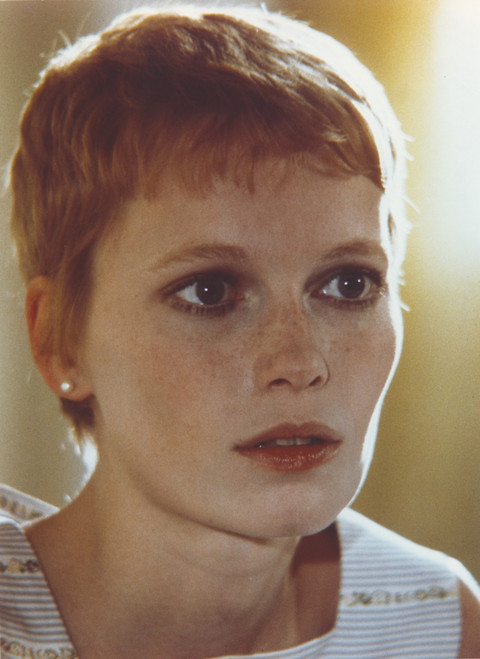 Mia Farrow Close Up Portrait wearing White Printed Tank Top Photo Print