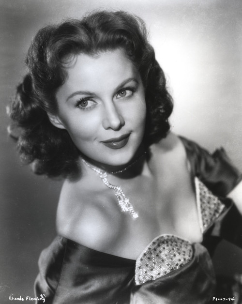 Rhonda Fleming smiling in Dress Photo Print - Item # VARCEL689145