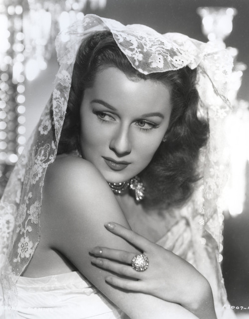 Rhonda Fleming wearing a Veil in a Side Way Pose Photo Print - Item # VARCEL689155