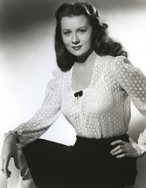 Rhonda Fleming smiling in White Blouse Photo Print - Item # VARCEL689167