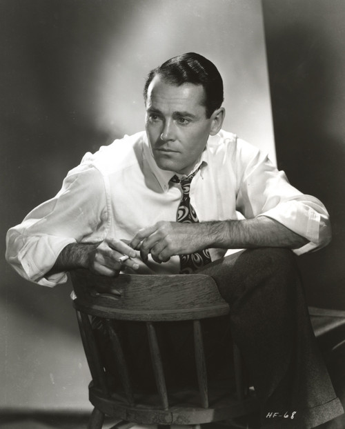 Henry Fonda sitting and Leaning on the Chair Photo Print - Item # VARCEL689291