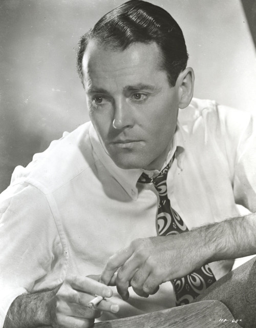 Henry Fonda wearing a White Long Sleeve Polo and Printed Necktie Photo Print - Item # VARCEL689292