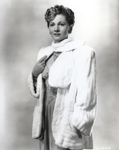 Joan Fontaine wearing a Fluffy Coat Photo Print - Item # VARCEL689329