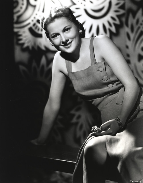 Joan Fontaine Leaning with One Hand, wearing a Tanktop Dress in Portrait Photo Print - Item # VARCEL689364