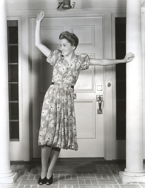 Joan Fontaine Leaning and Waving Photo Print - Item # VARCEL689376