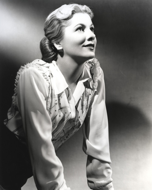 Joan Fontaine on a Beaded Top Portrait Photo Print - Item # VARCEL689391