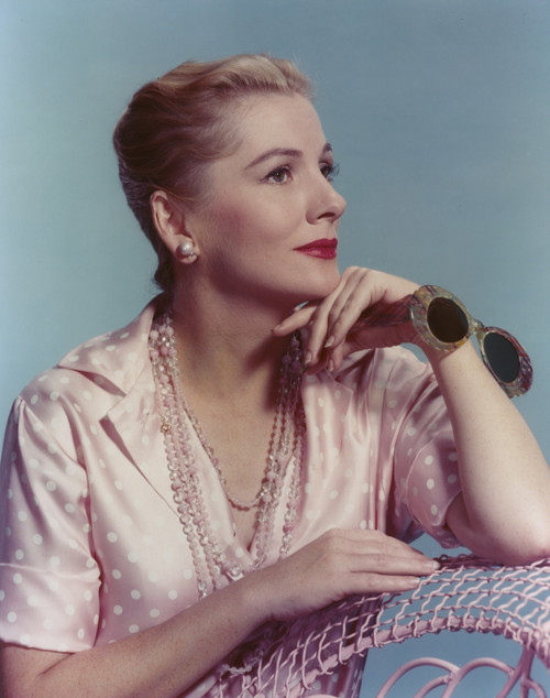 Joan Fontaine in Silk Dress Portrait Photo Print - Item # VARCEL689409