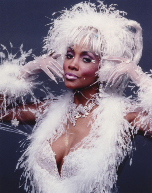 Vivica Fox Posed in Feather Dress Portrait Photo Print - Item # VARCEL689487