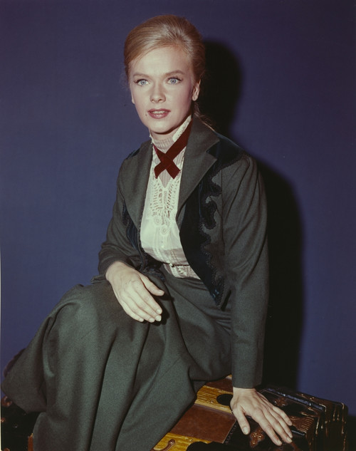 Anne Francis sitting in Formal Dress Portrait Photo Print - Item # VARCEL689496