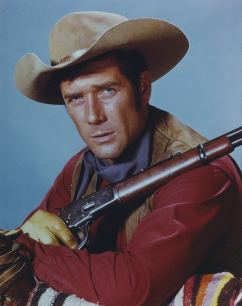 Robert Fuller in Cowboy Outfit with Rifle Portrait Photo Print - Item # VARCEL689539