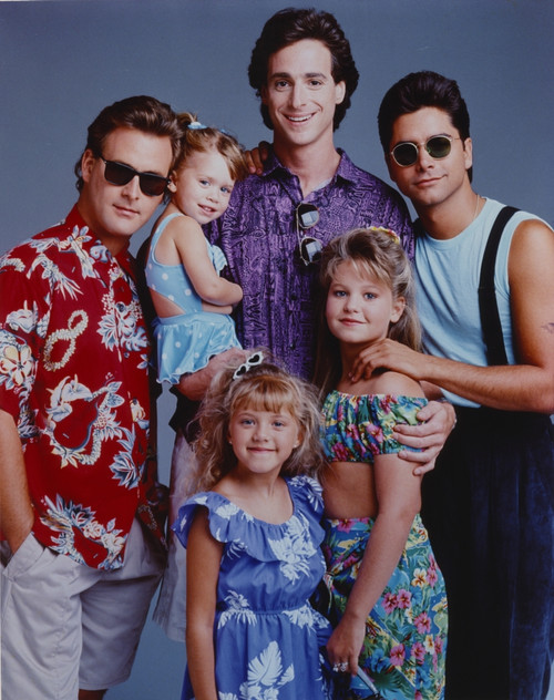 Full House Cast Posed in Blue Background Photo Print - Item # VARCEL689534