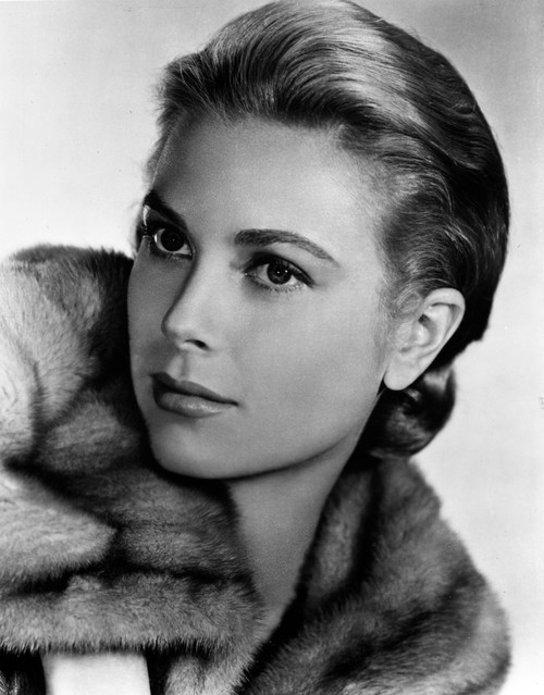 Grace Kelly wearing a fur stole Photo Print - Item # VARCEL689620