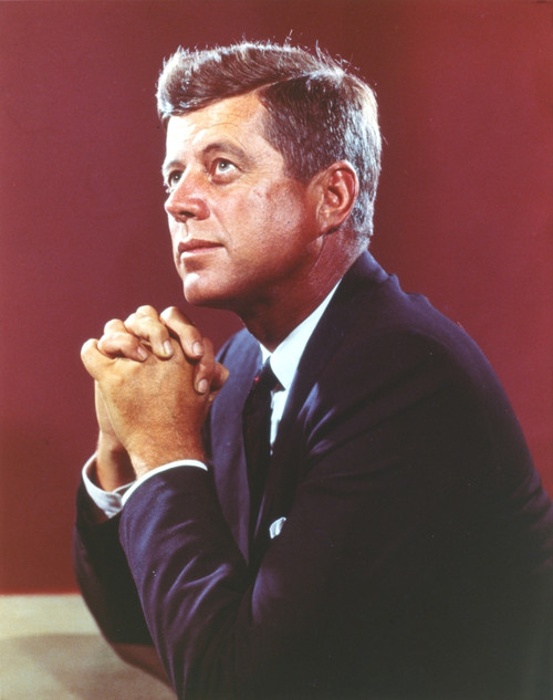 John Kennedy Pose in Black Suit Photo Print - Item # VARCEL689631