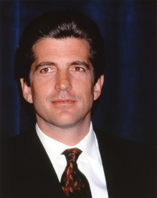 John Kennedy wearing a Black Suit and a Glossy Necktie in a Close Up Portrait Photo Print - Item # VARCEL689638