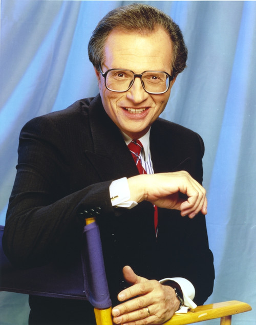 Larry King in Black Suit Photo Print - Item # VARCEL689676