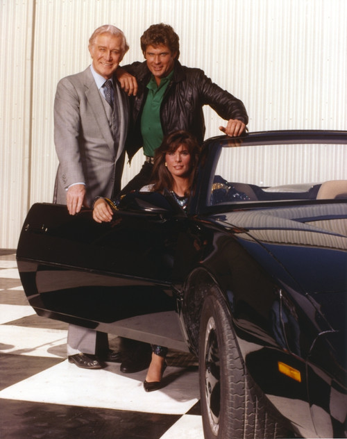 Knight Rider Posed on Black Sports Car Group Picture Photo Print - Item # VARCEL689710