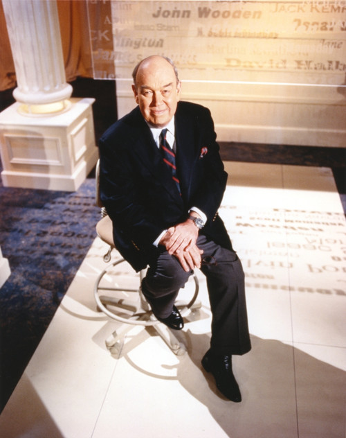 Charles Kuralt in Formal Suit sitting on Chair Photo Print - Item # VARCEL689746