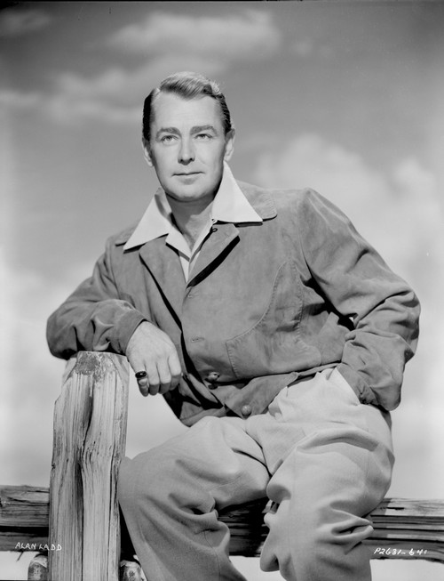 Alan Ladd sitting on the Fence Photo Print - Item # VARCEL689772