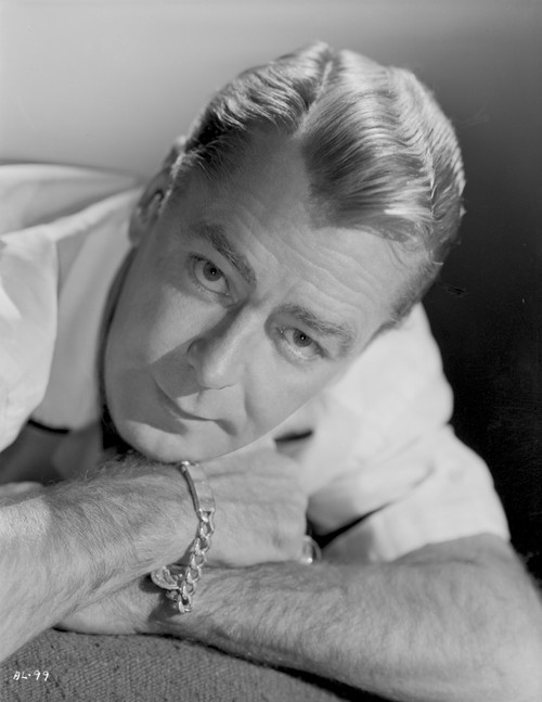 Alan Ladd Lying on the Bed in Close Up Portrait Photo Print - Item # VARCEL689765