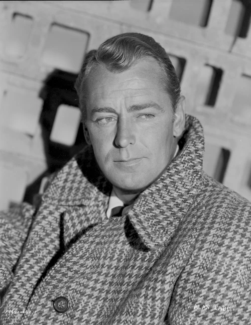 Alan Ladd Close Up Portrait in Coat Photo Print - Item # VARCEL689768
