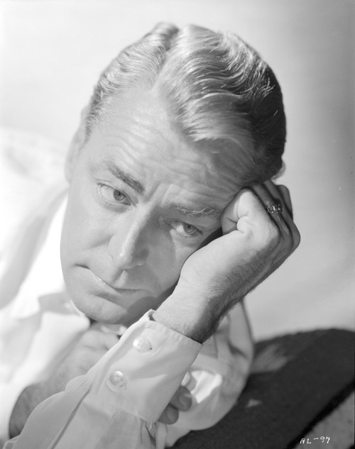 Alan Ladd Thinking Very Hard in Close Up Portrait Photo Print - Item # VARCEL689823