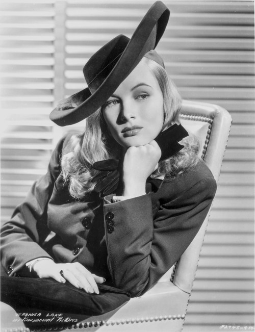 Veronica Lake wearing a wide brim hat Photo Print - Item # VARCEL689835