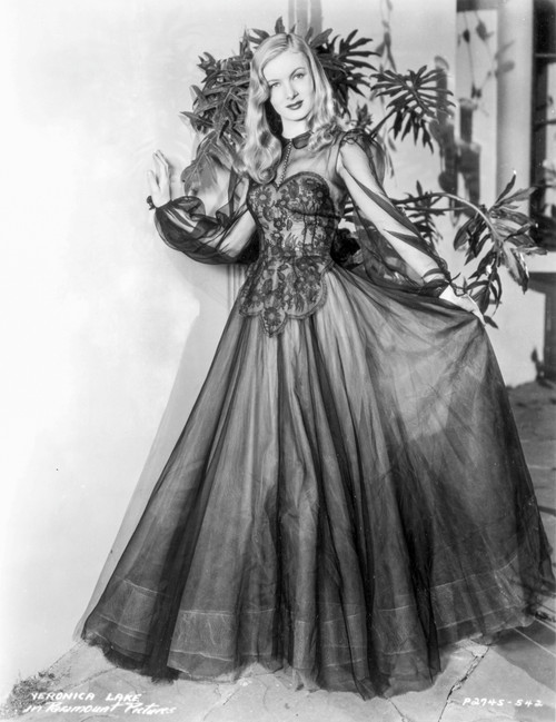 Veronica Lake wearing a dress with a lace bodice Photo Print - Item # VARCEL689836