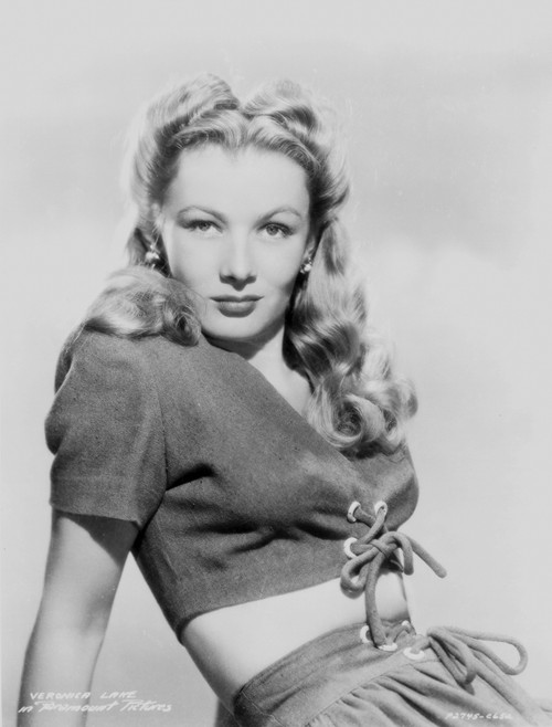 Veronica Lake wearing a lace up shirt Photo Print - Item # VARCEL689840