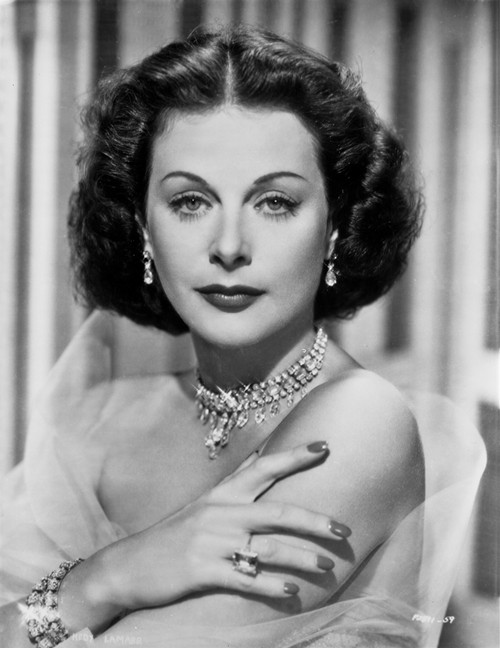 Hedy Lamarr wearing a diamond necklace Photo Print - Item # VARCEL689863