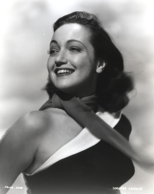 Dorothy Lamour smiling in Classic with Scarf Photo Print - Item # VARCEL689875