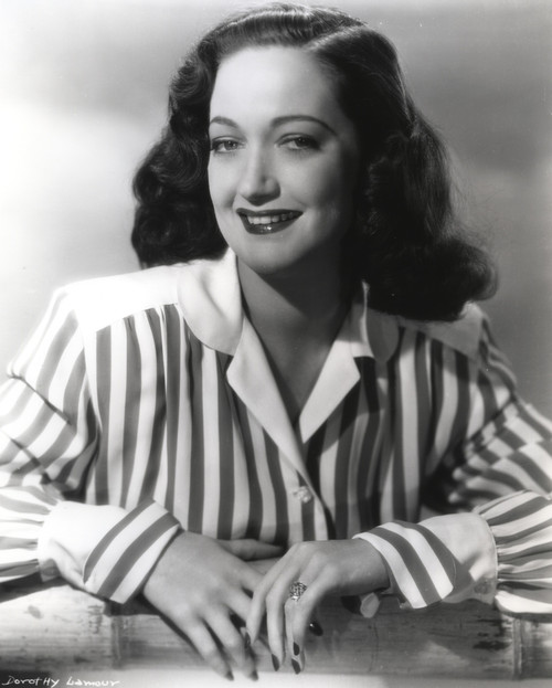 Dorothy Lamour Portrait in Stripes Blouse Photo Print - Item # VARCEL689878