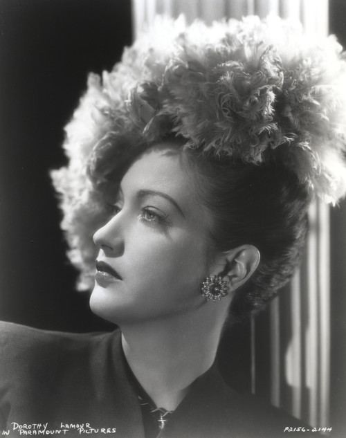 Dorothy Lamour Portrait in Classic with Feather Headband Photo Print - Item # VARCEL689872
