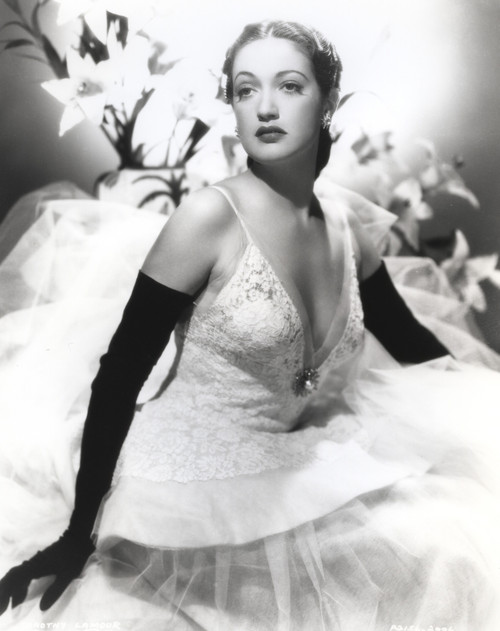 Dorothy Lamour in White Gown Photo Print - Item # VARCEL689881