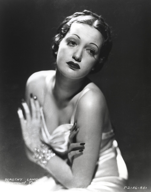 Dorothy Lamour Crossed Arms in Black and White Photo Print - Item # VARCEL689873
