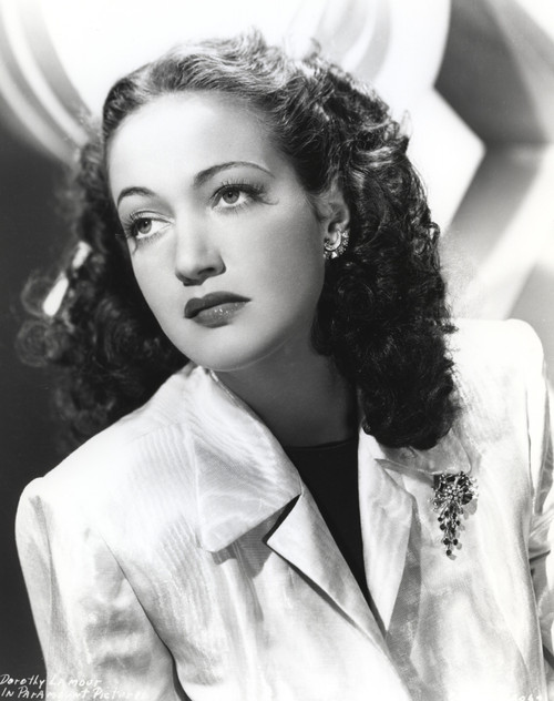 Dorothy Lamour Portrait in Black and White with Coat Photo Print - Item # VARCEL689908