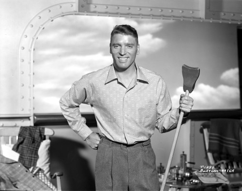 Burt Lancaster wearing a Printed Long Sleeve Polo Photo Print - Item # VARCEL690006