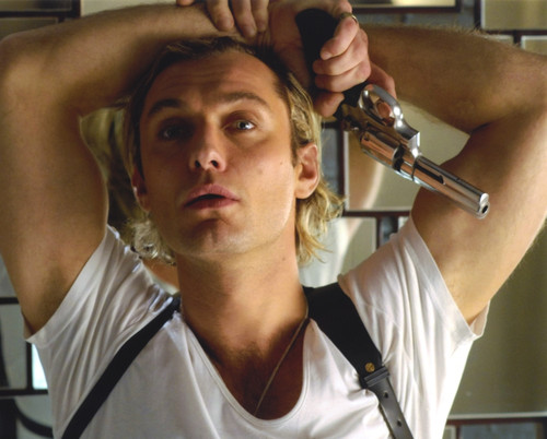 Jude Law Portrait with Gun Photo Print - Item # VARCEL690081