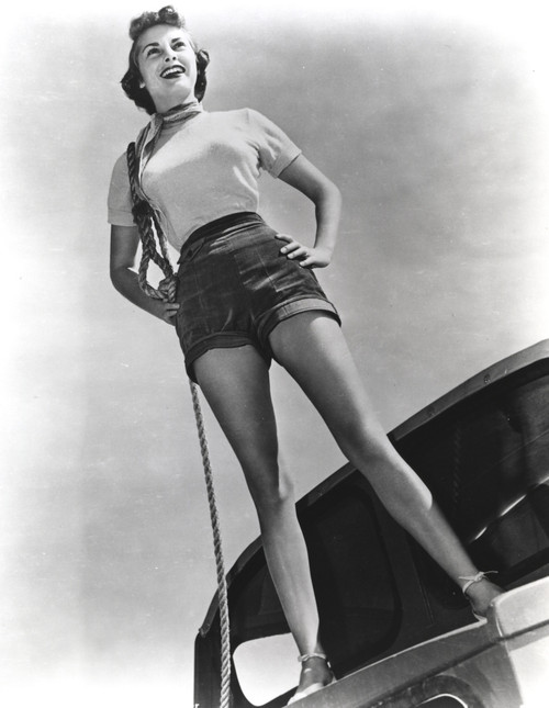 Janet Leigh standing outdoors with a rope Photo Print - Item # VARCEL690215