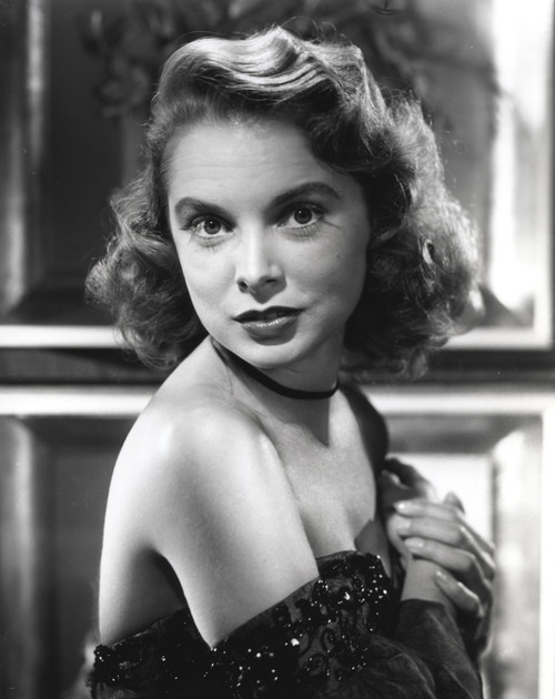 Janet Leigh Portrait in Black Strapless Sequin Soulder Dress with Hands Together on the Chest Photo Print - Item # VARCEL690225
