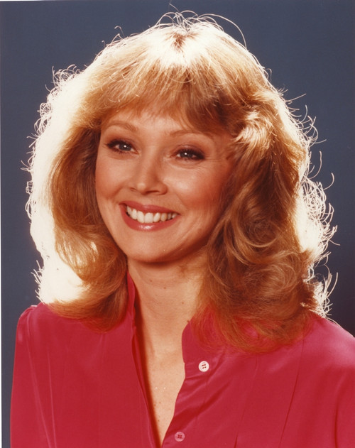 Shelley Long wearing a Red Tunic in a Close Up Portrait Photo Print - Item # VARCEL690462