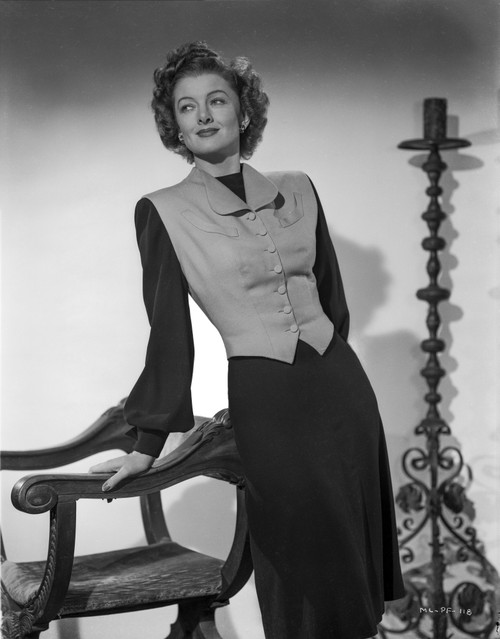 Myrna Loy Leaning in Black and White Photo Print - Item # VARCEL690579