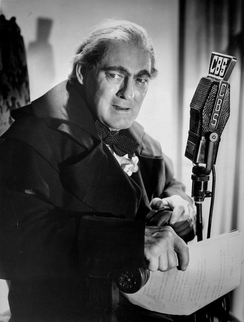 Lionel Barrymore in a radio booth Photo Print - Item # VARCEL690738