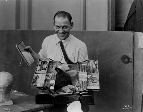 Lon Chaney with disguises on a film set Photo Print - Item # VARCEL691098