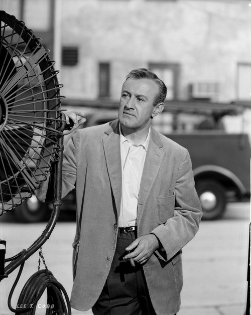 A Lee Cobb with a oscillating fan Photo Print - Item # VARCEL691144