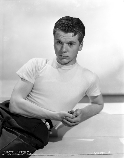 Jackie Cooper Posed in White Tshirt With White Background Photo Print - Item # VARCEL691255