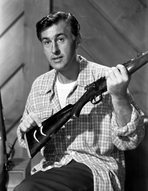 Stewart Granger in Polo With Rifle Portrait Photo Print - Item # VARCEL691852