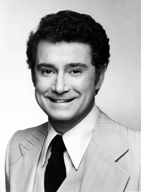 Regis Philbin smiling in Black and White Close Up Portrait wearing Formal Coat Photo Print - Item # VARCEL691987